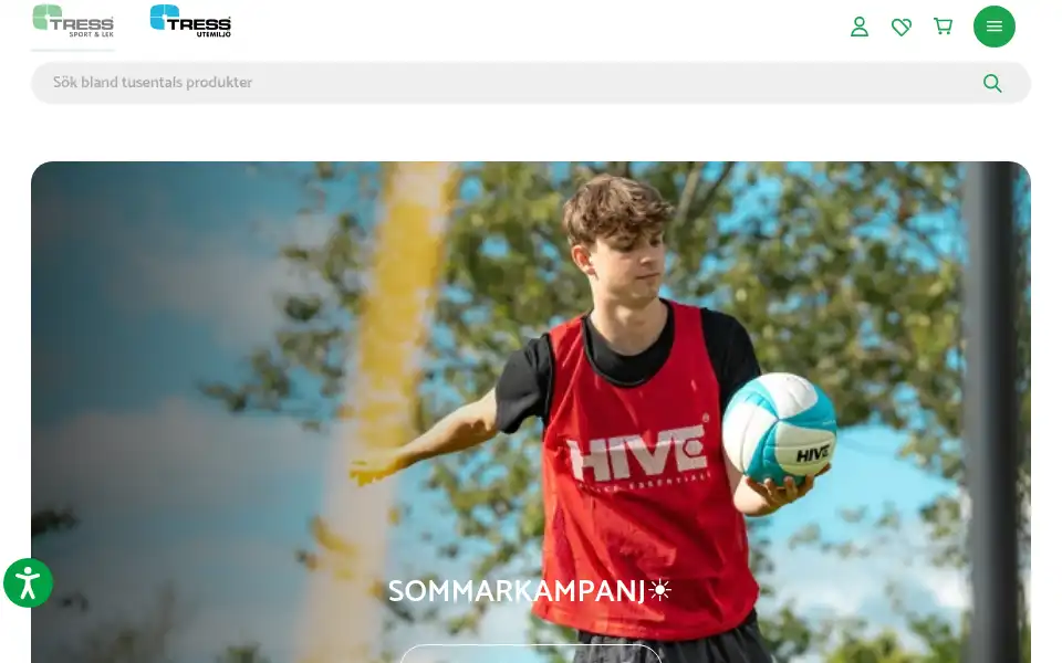 Screenshot of tress.com