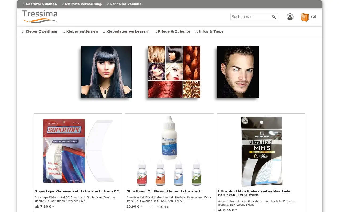 Screenshot of tressima.com