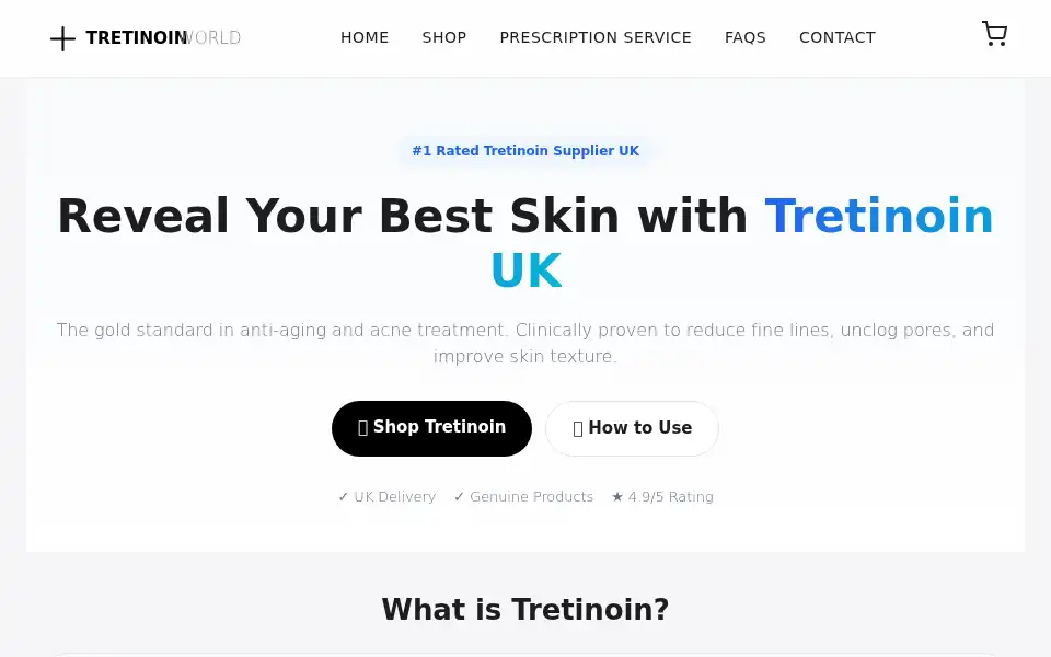 Screenshot of tretinoinworld.org
