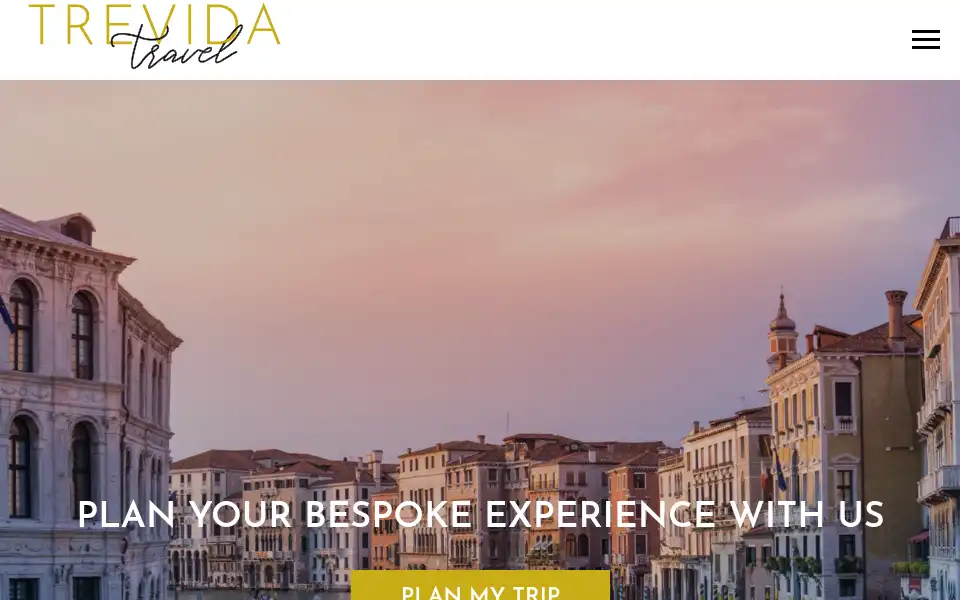 Screenshot of trevidatravel.com