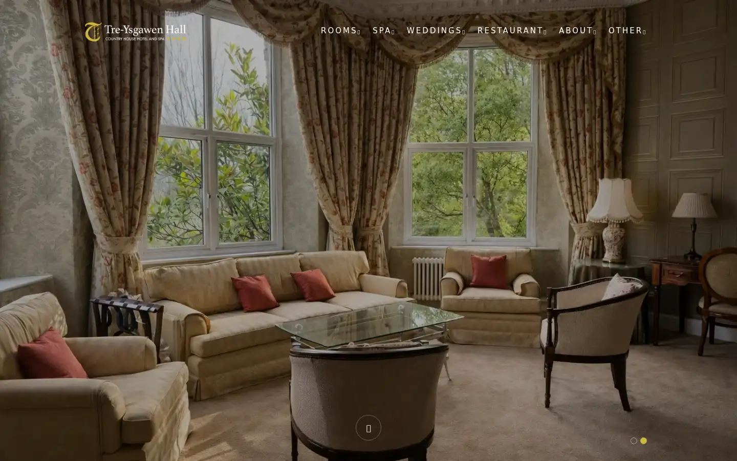 Screenshot of treysgawen-hall.co.uk