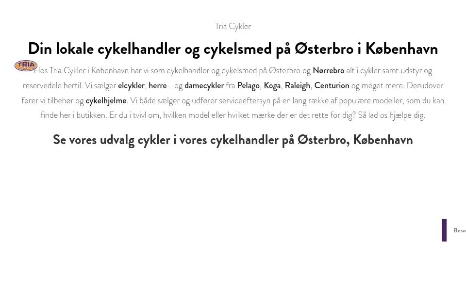 Screenshot of triacykler.dk