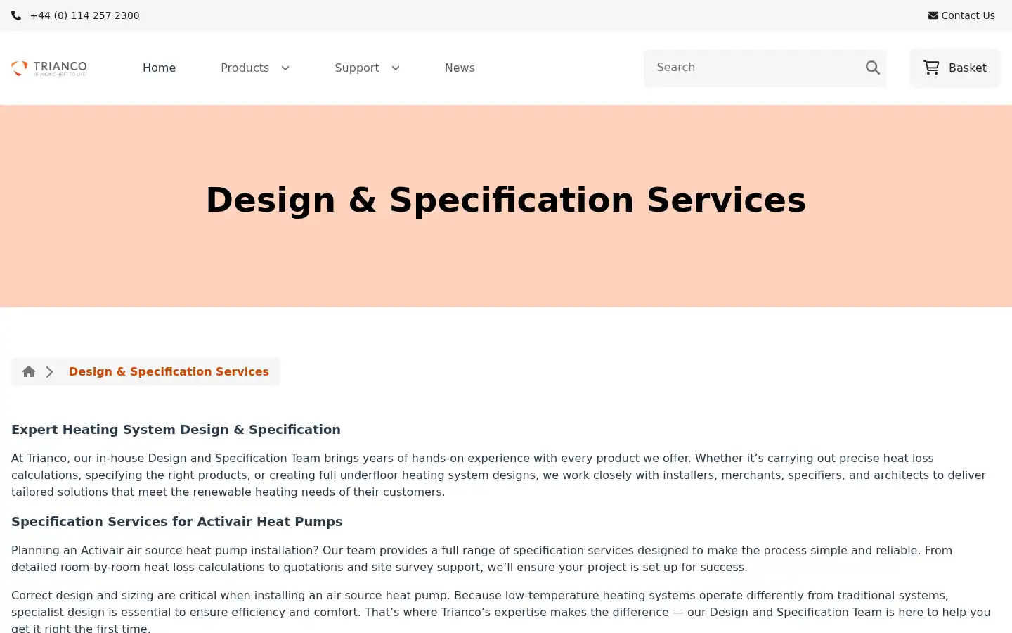 Screenshot of trianco.co.uk