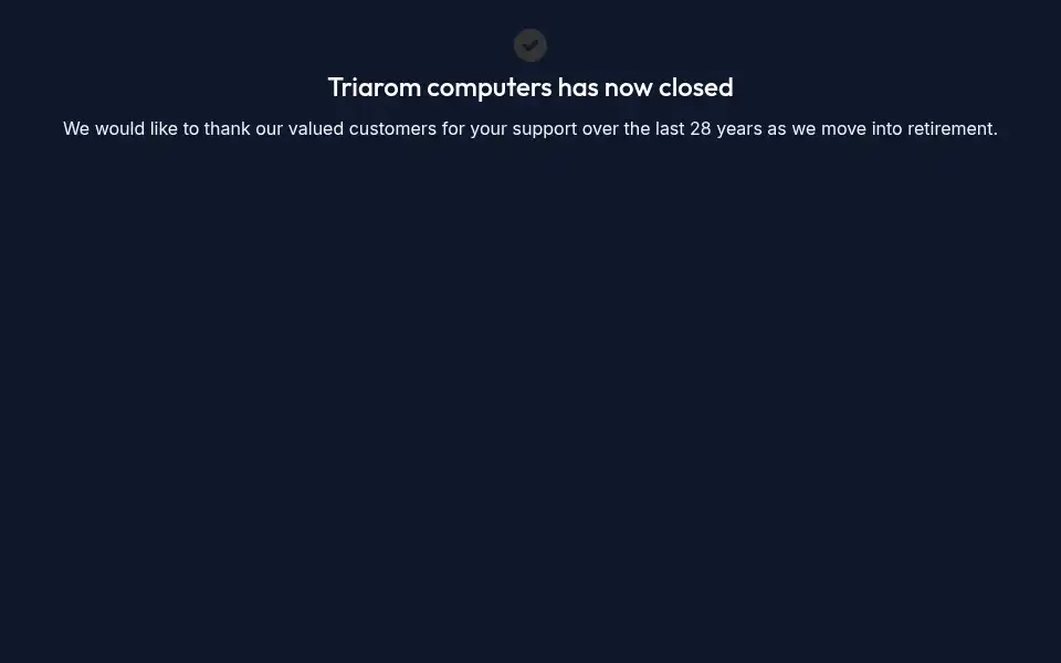Screenshot of triarom.co.uk