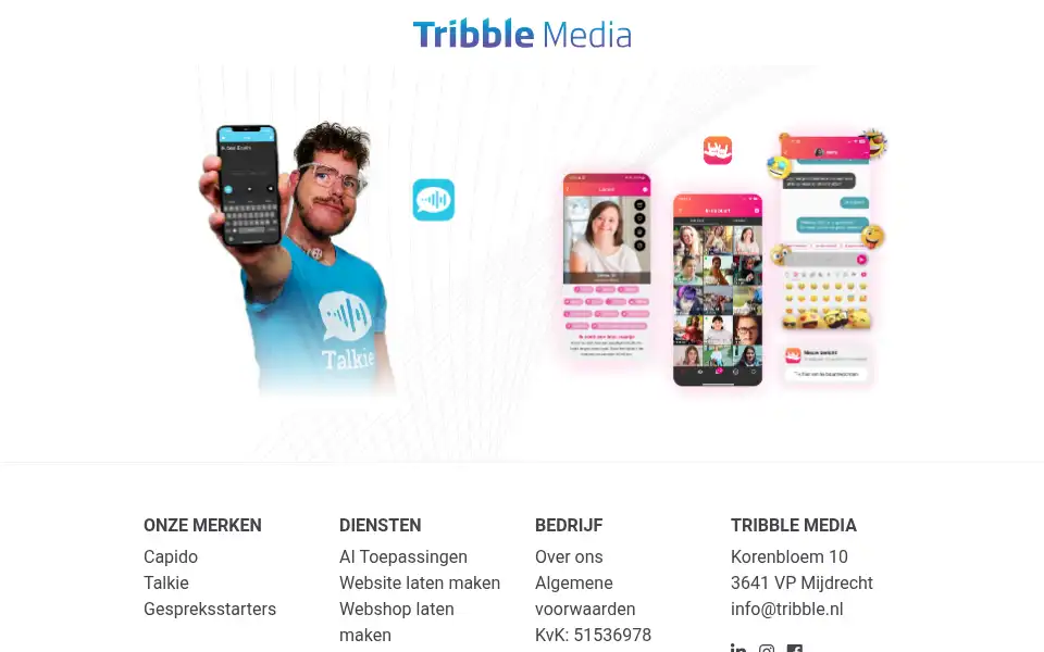 Screenshot of tribble.nl