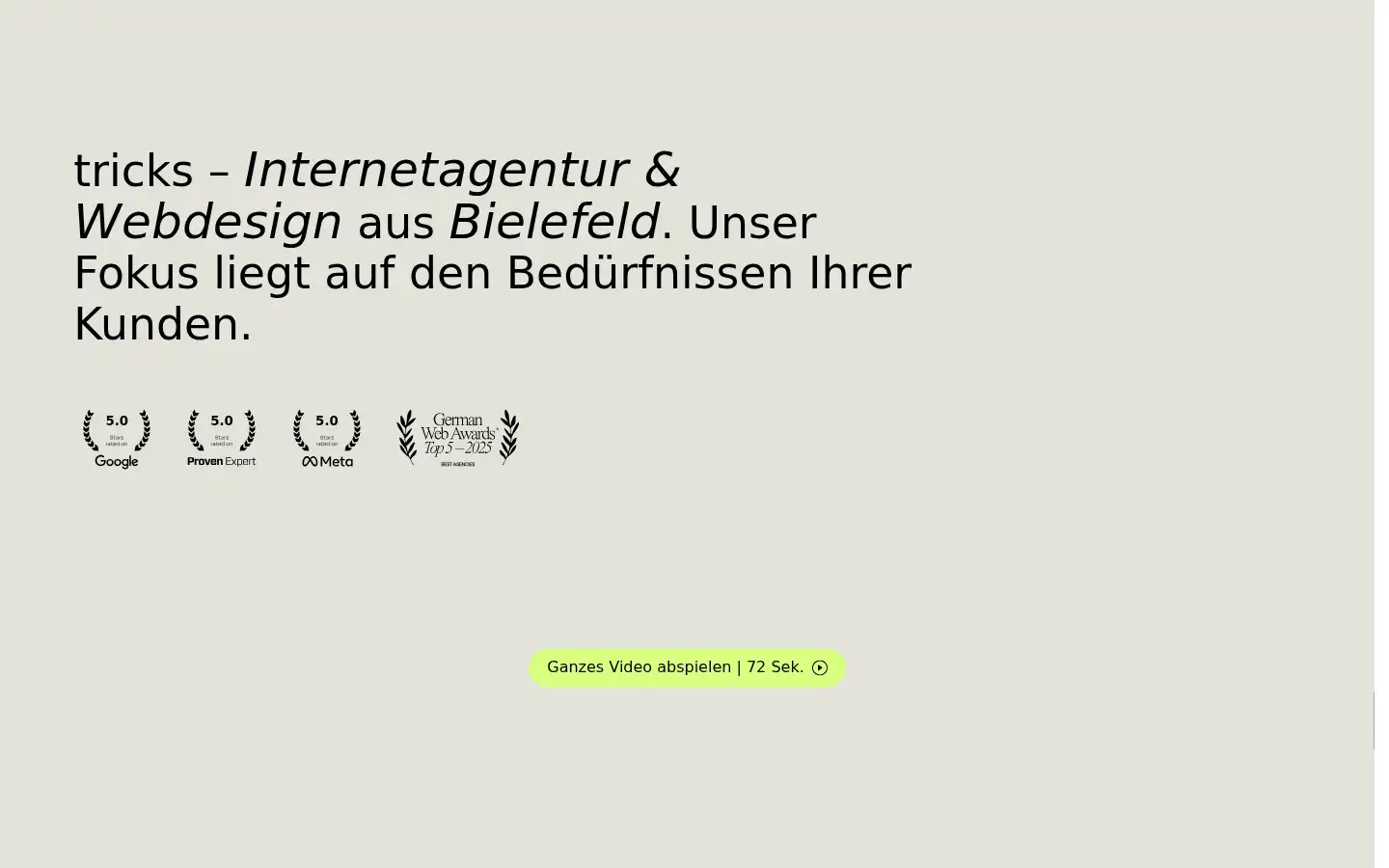Screenshot of tricks.de