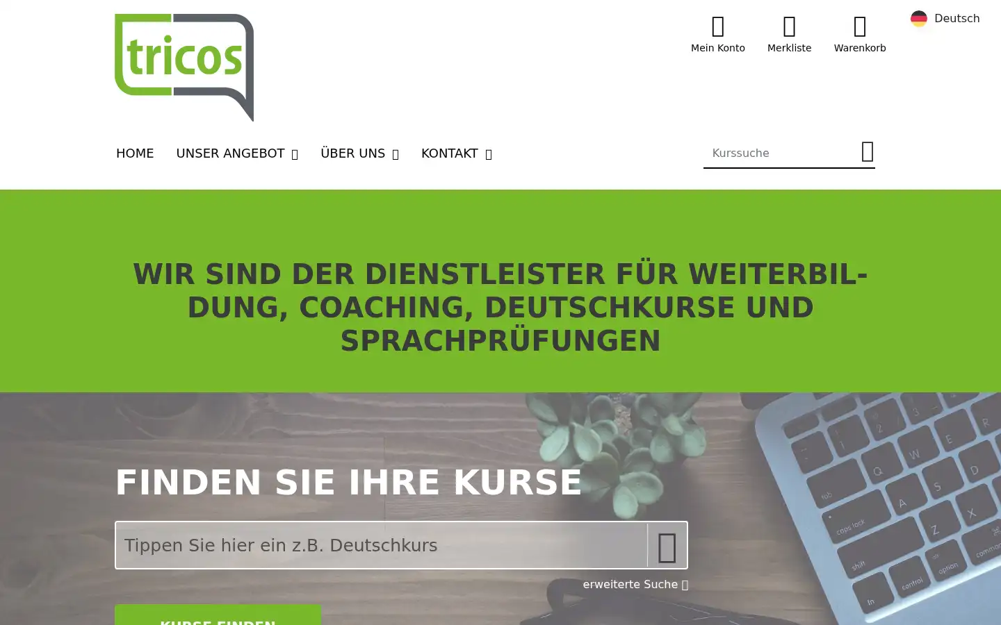 Screenshot of tricos-bildung.de