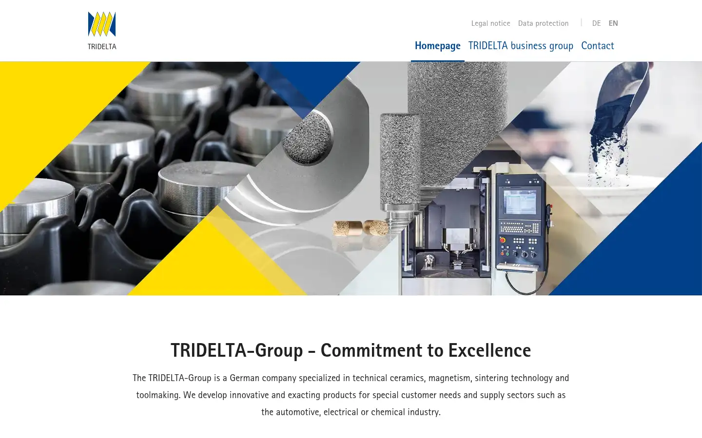 Screenshot of tridelta.de