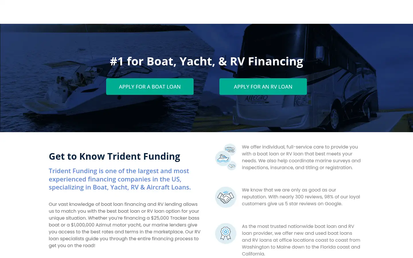 Screenshot of tridentfunding.com