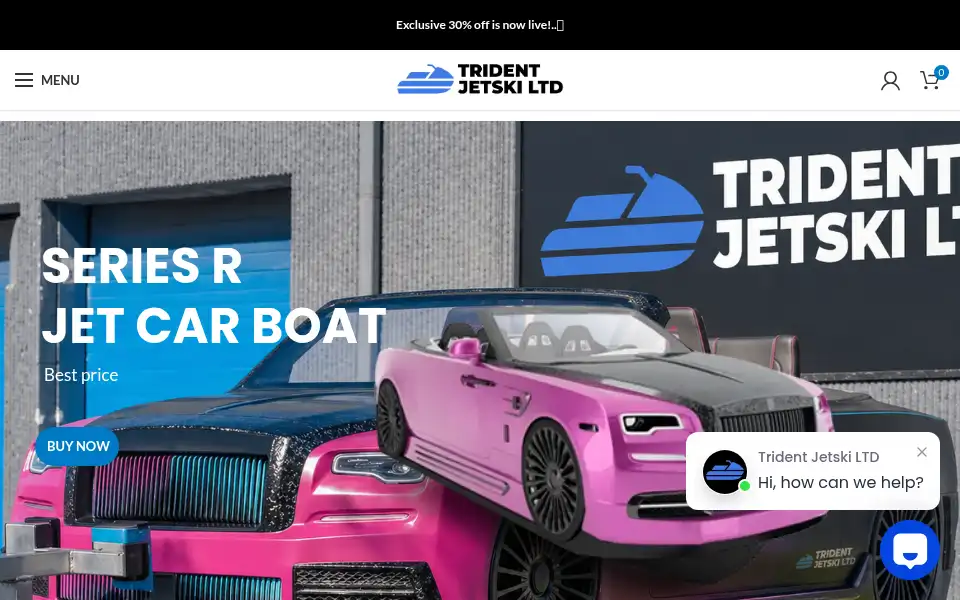 Screenshot of tridentjetski.com