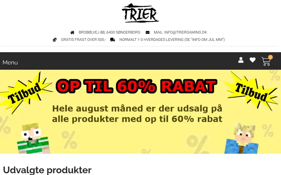 Screenshot of triergaming.dk