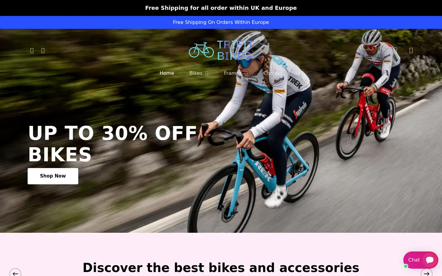 Screenshot of trifitbikes.co.uk
