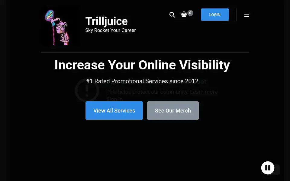 Screenshot of trilljuice.com