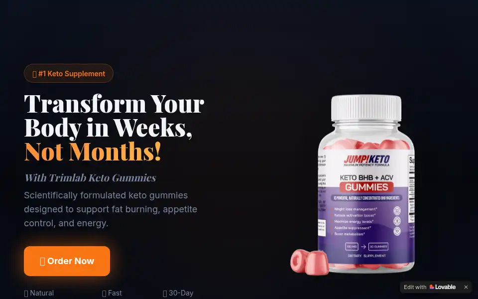 Screenshot of trimlabketogummies.lovable.app