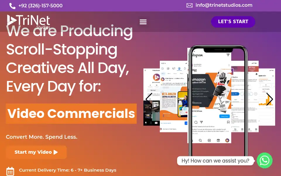 Screenshot of trinetstudios.com