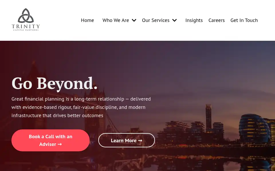 Screenshot of trinitycapitalpartners.co.uk