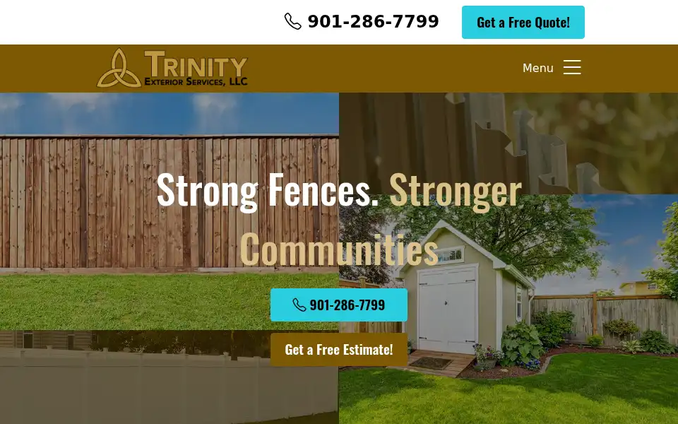 Screenshot of trinityexteriorservices.com