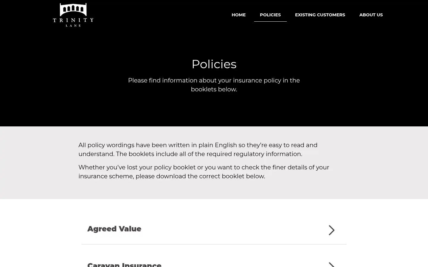 Screenshot of trinitylane.co.uk