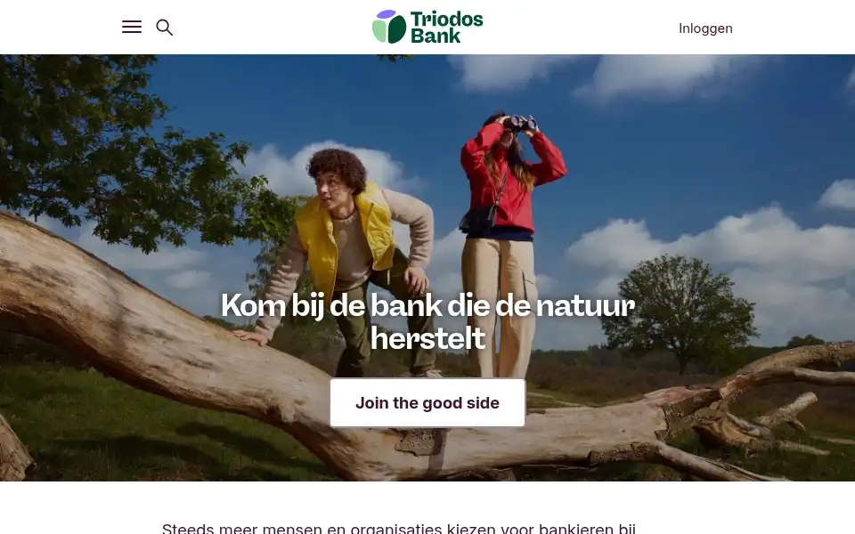 Screenshot of triodos.nl