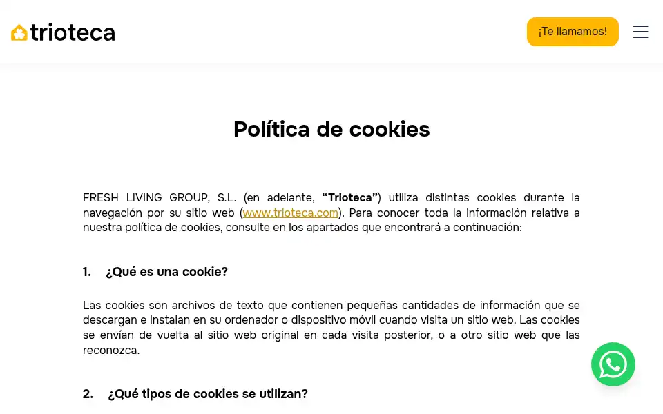 Screenshot of trioteca.com