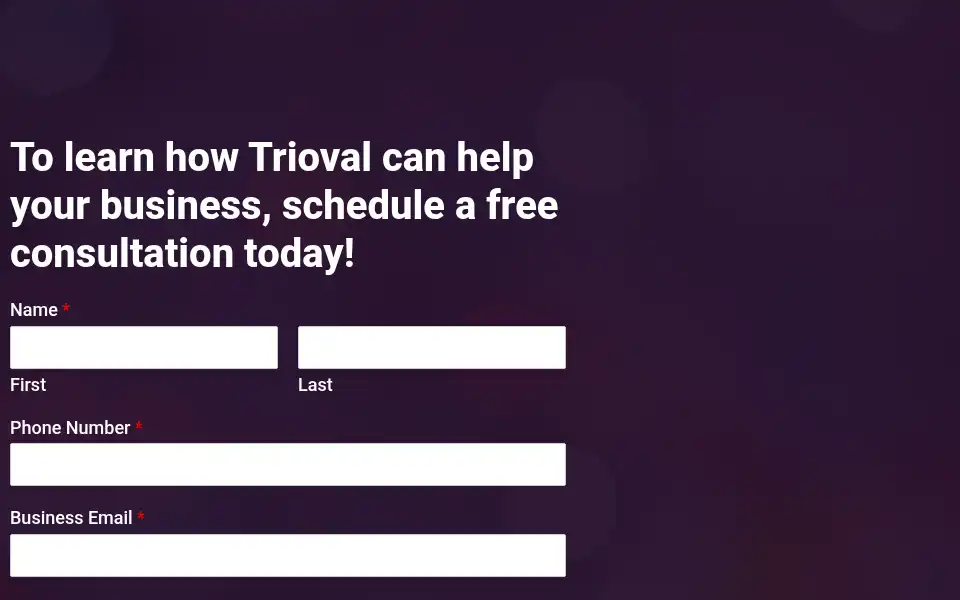 Screenshot of triovalinc.com