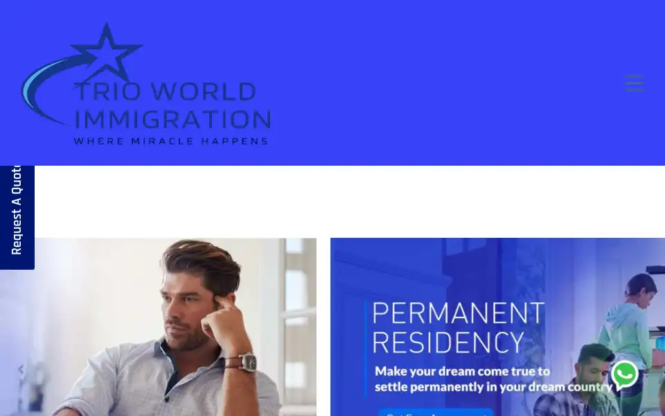 Screenshot of trioworldimmigration.com