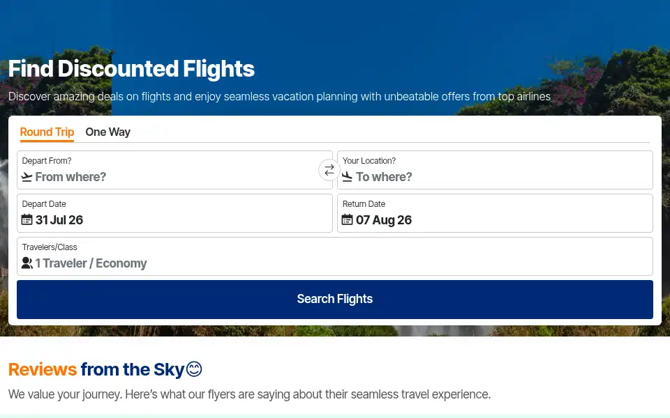Screenshot of tripbookfly.com