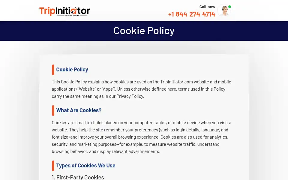 Screenshot of tripinitiator.com
