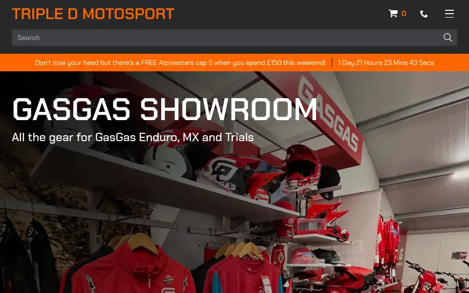 Screenshot of tripledmotosport.co.uk