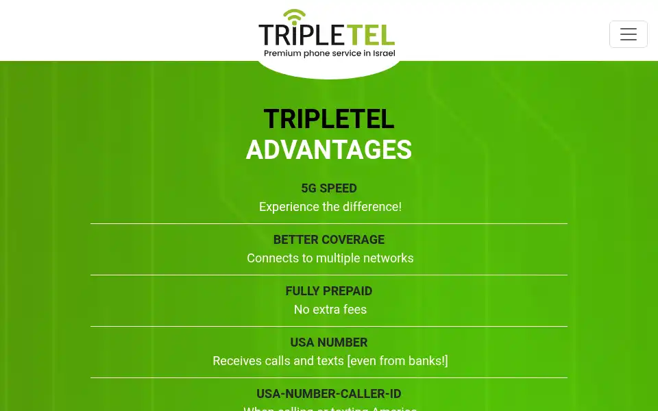 Screenshot of tripletel.com