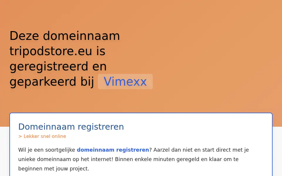 Screenshot of tripodstore.eu