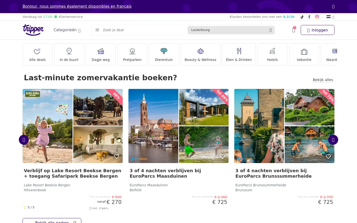 Screenshot of tripper.nl