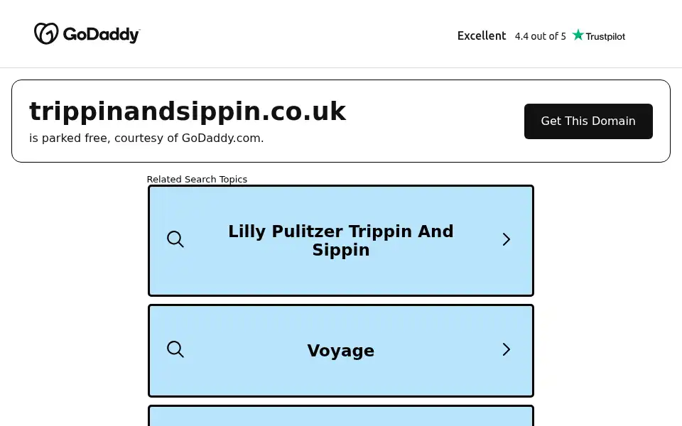 Screenshot of trippinandsippin.co.uk