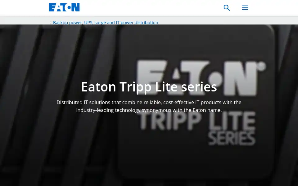 Screenshot of tripplite.com