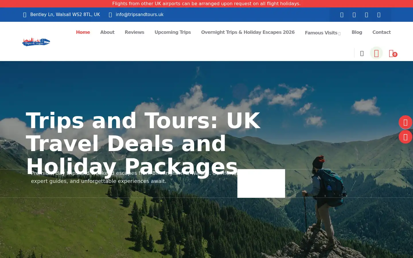 Screenshot of tripsandtours.uk