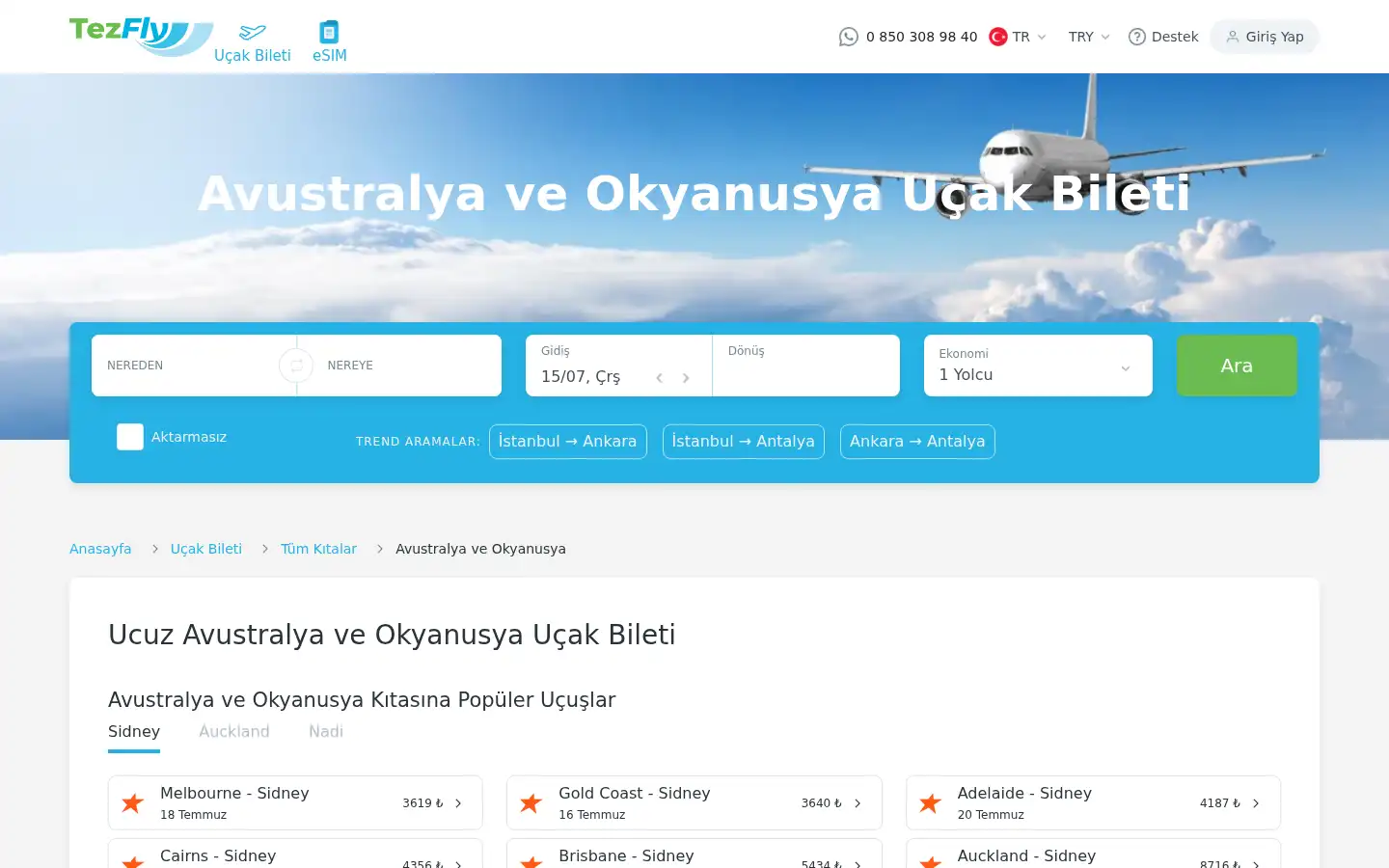 Screenshot of tripsta.com.tr