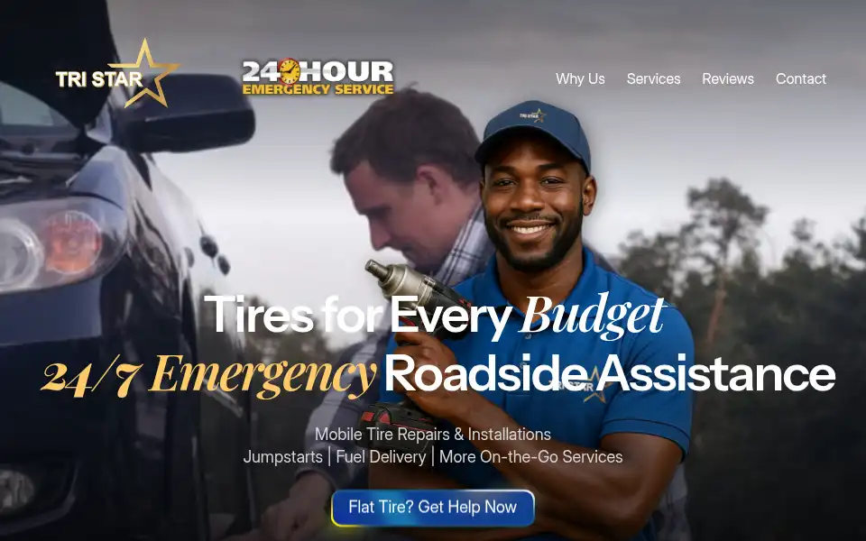 Screenshot of tristarmobiletires.com