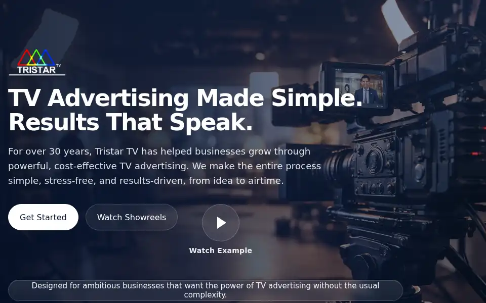 Screenshot of tristartv.co.uk