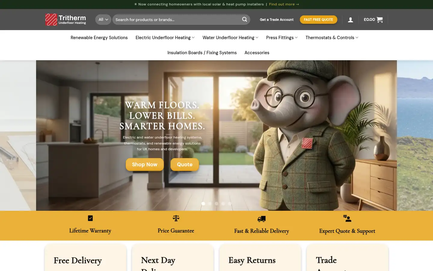 Screenshot of tritherm.co.uk