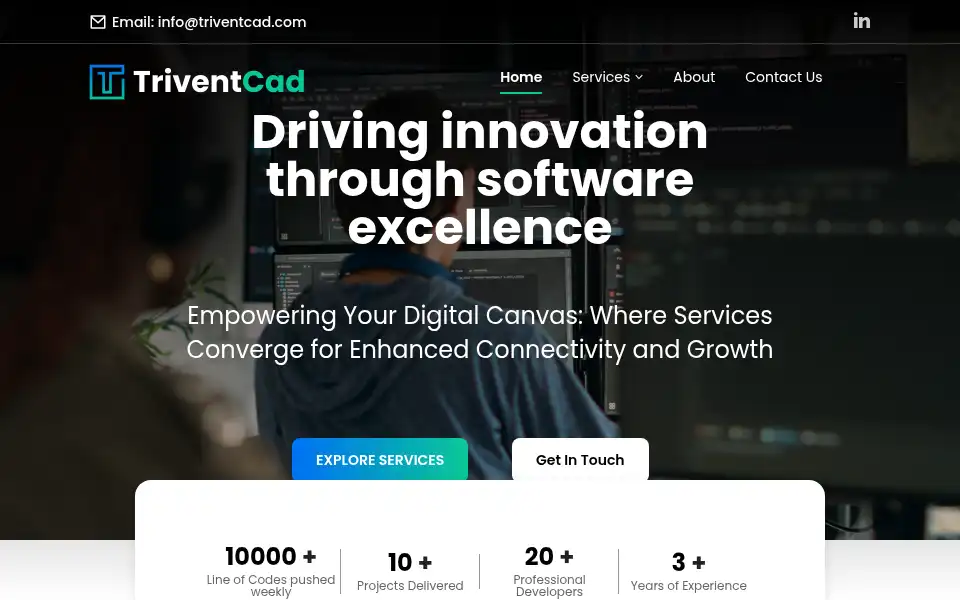 Screenshot of triventcad.com