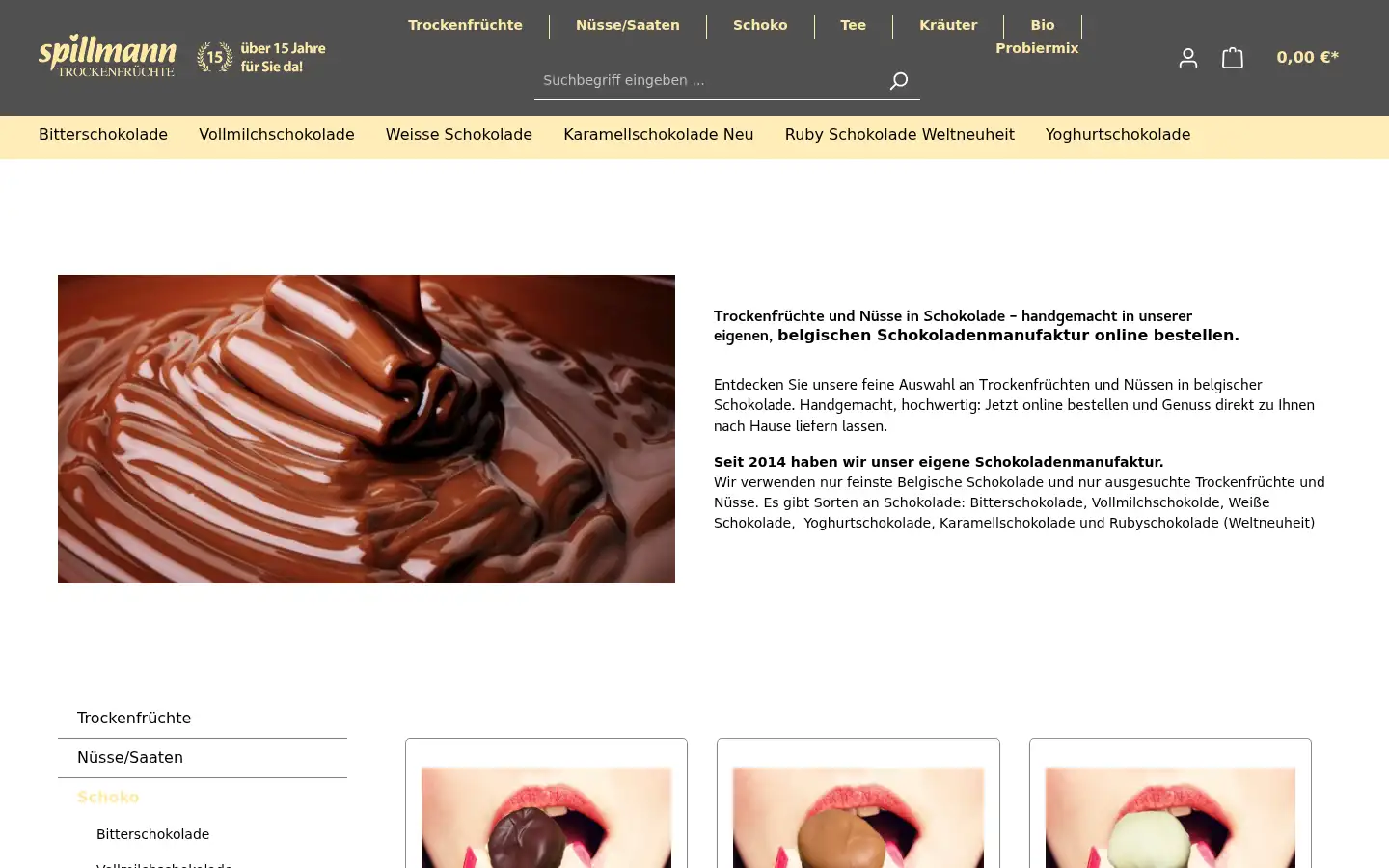 Screenshot of trockenfruchtversand.de