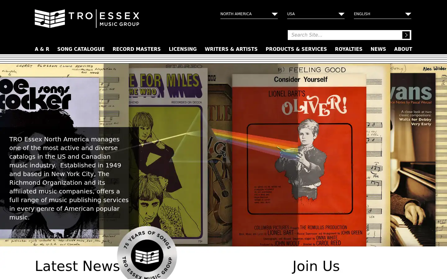 Screenshot of troessexmusic.com