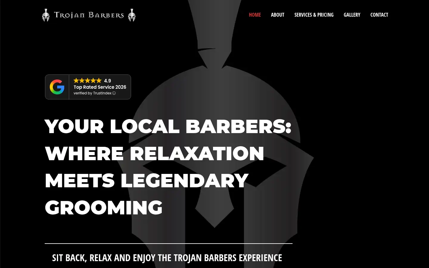 Screenshot of trojanbarbers.com