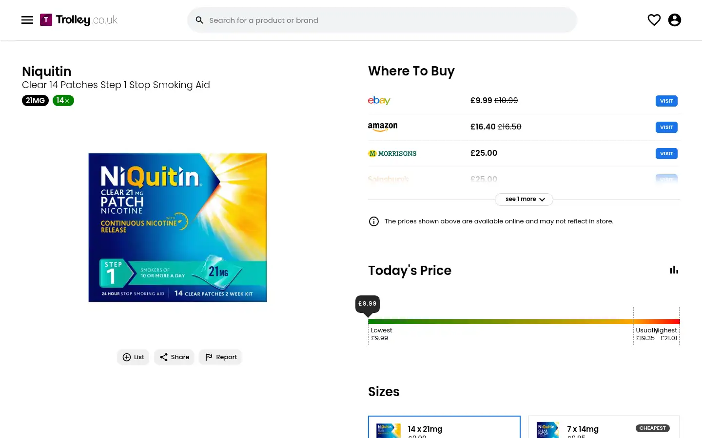Screenshot of trolley.co.uk