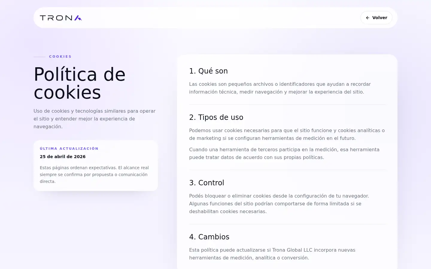 Screenshot of tronallc.com