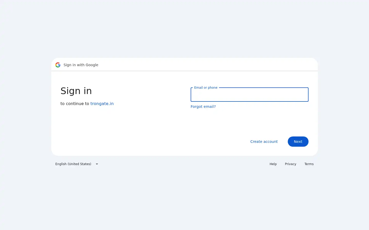 Screenshot of trongate.in
