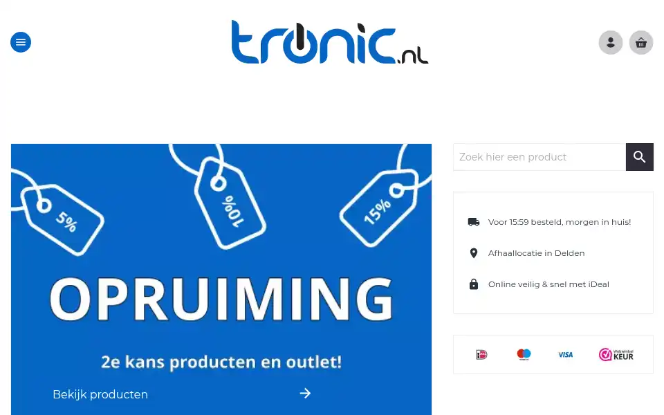 Screenshot of tronic.nl