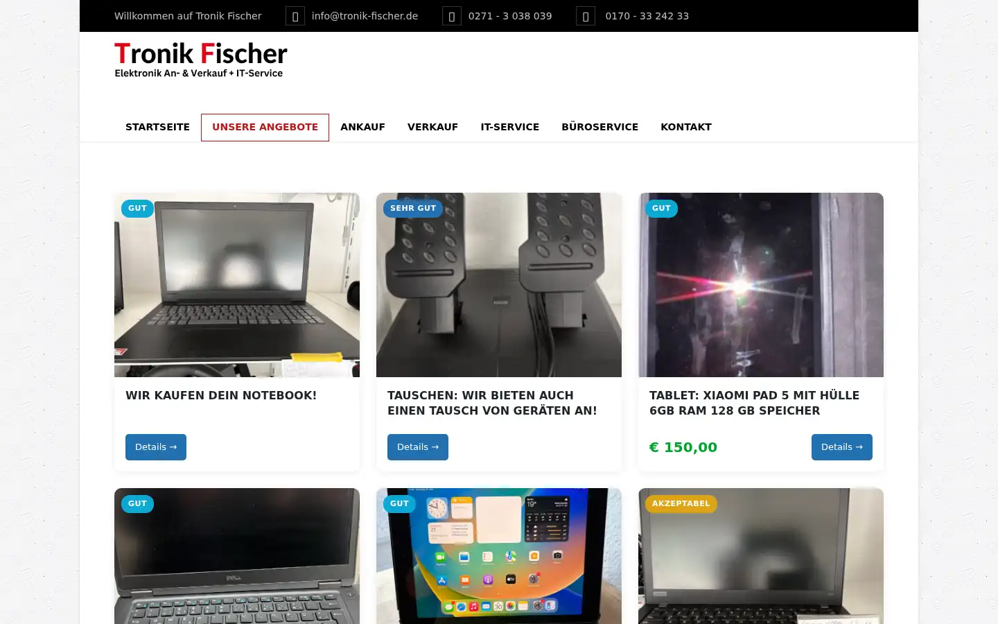 Screenshot of tronik-fischer.de