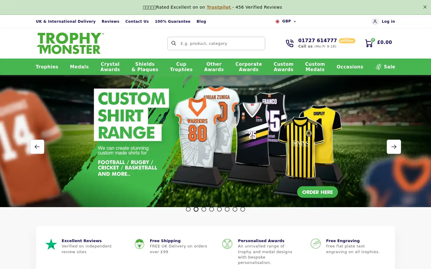 Screenshot of trophymonster.com