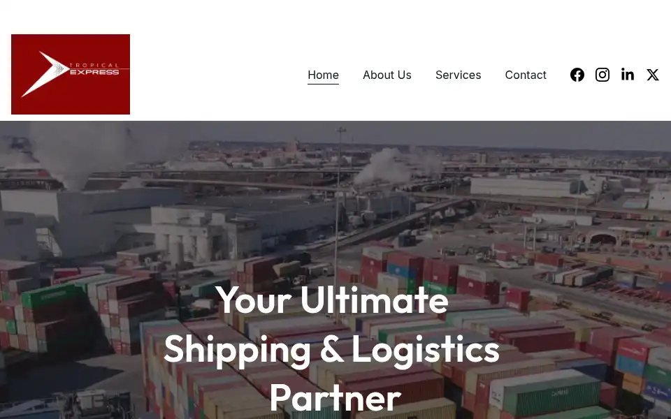 Screenshot of tropical-express.com